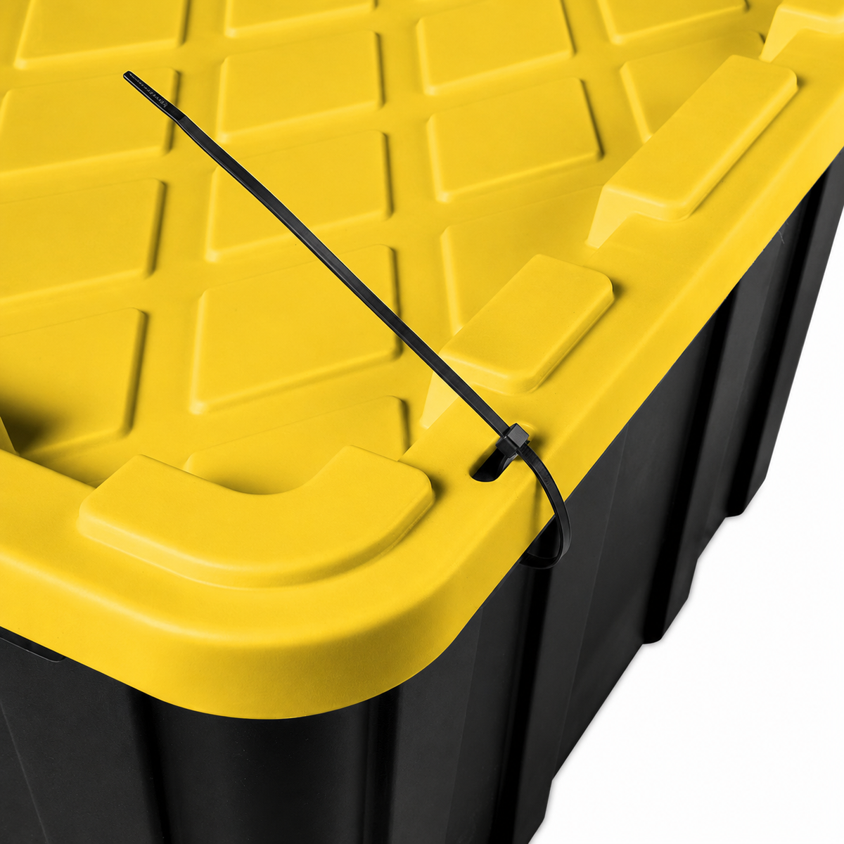 27-Gallon Storage Tote, Yellow, 6-Pack