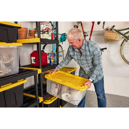 27-Gallon Heavy-Duty Storage Tote, Yellow, 8-Pack